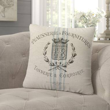 Vintage script hotsell throw pillows